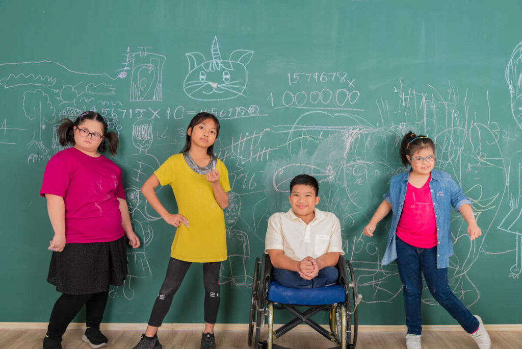 kinder mit verschiedenen syndromen, syndromologie