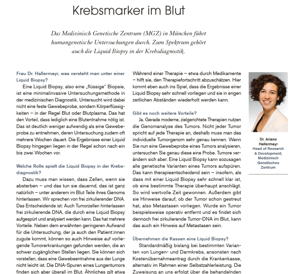liquid biopsy artikel